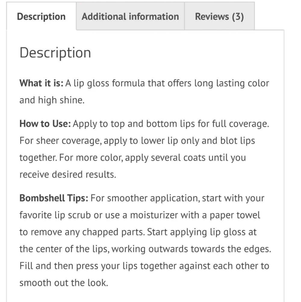 🟠 4 for $25 🟠 BE A BOMBSHELL LIP GLOSS